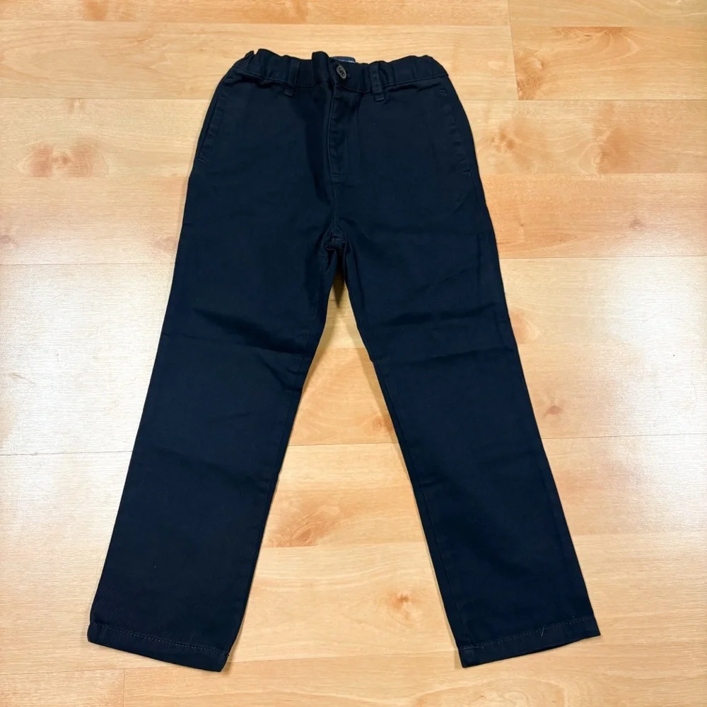 NWT Childrens Place Khaki Navy Blue Straight Leg Cotton Uniform Chino Pants 5